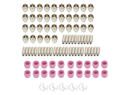Kit De Consumíveis Para Tocha De Corte Plasma: Eletrodo, Ponta De Contato, Bocal Cerâmico Sg-55 Ag-60 Wsd-60p 95pcs