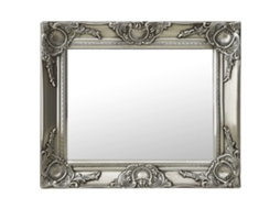 Wall Mirror, Wall Mirrors Vidaxl Prateado Madeira (50 X 40 Cm)