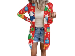 Blusa Casual Laxiscreed De Manga Longa Com Estampas Natalinas E De Halloween Para Mulheres 2xl