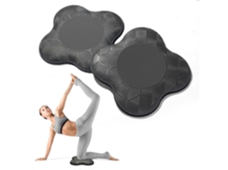 Conjunto 2 Peças Yoga Almofada Para Joelhos Apoio Para Joelhos E Cotovelos Espuma Tpe Tapete Pilates Preto Dureforward
