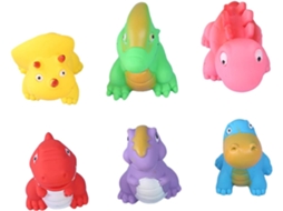 Conjunto de 6 Brinquedos de Dinossauro para Banho Brinquedos de Apertar Duráveis e Compactos CHABERLU