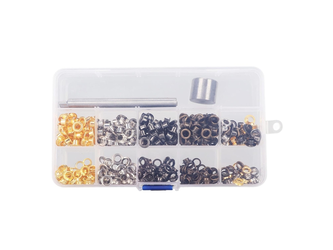 Kit De Ilhós 4,5 Mm Com Metal Duráveis Para Artesanato Diy Nas Cores