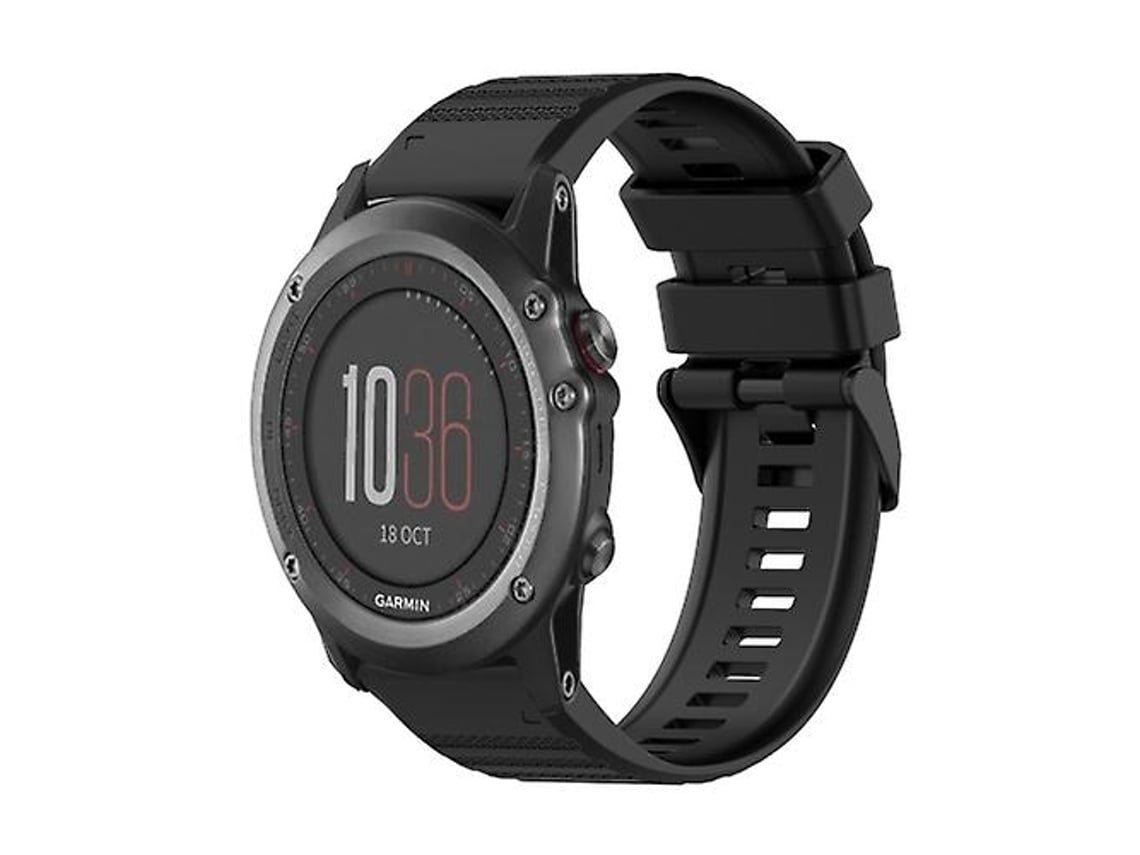 Lurelia Garmin Fenix 3 Pulseira De Relógio Silicone Texturizada Horizontal 26mm Com Ferramenta Remoção Preta