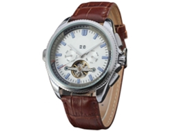 Reloj Automático Mecánico Hombre Forsining Calendario Empresarial Plata Blanco
