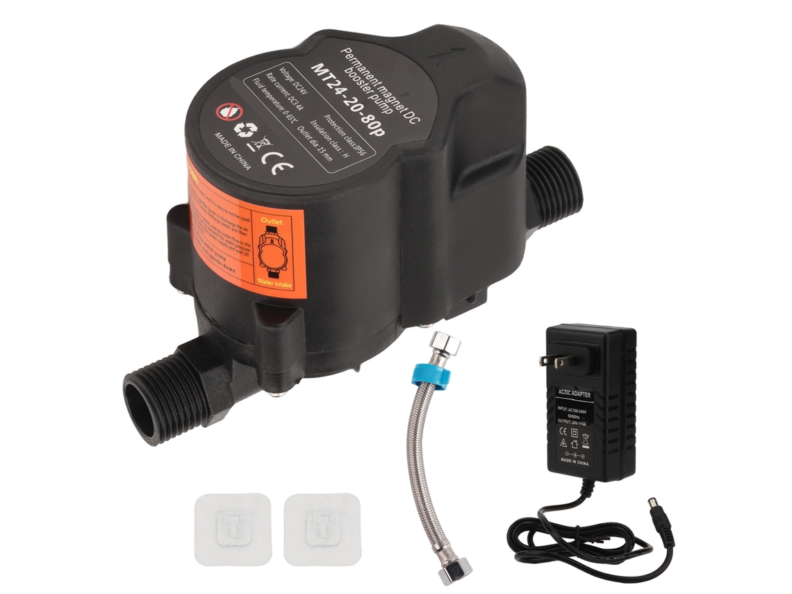Bomba Automática Silenciosa De Aumento De Pressão De Água Para Chuveiro Recirculante Dc 24v, Plugue Eua 100‑240v