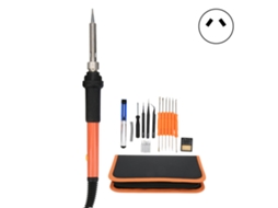 Kit de solda elétrica com temperatura ajustável de 20 peças e plugue AC 220V.