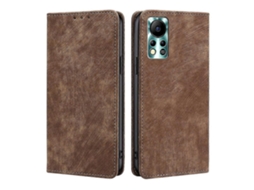 Capa De Celular Em Couro Escovado Magnético Antifurto Nfc Rfid Para Infinix Hot 11s