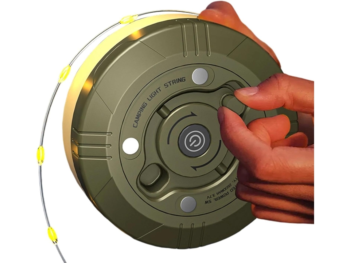 Luzes De Corda Recarregáveis Usb Para Camping, 20m, 2600mah