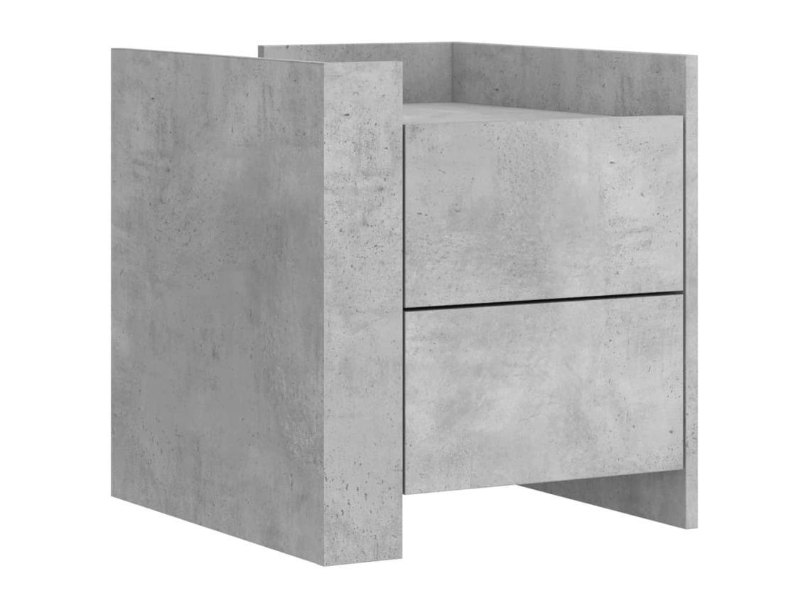 Bedside Cabinet, Bedside Cabinets Vidaxl Cinzeto Madeira Processada (n/a)