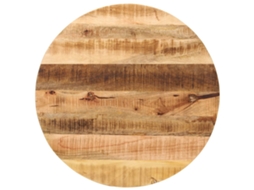 Vidaxl Tampo De Mesa Redondo Ø80x1,5cm Madeira Mangueira Áspera Maciça