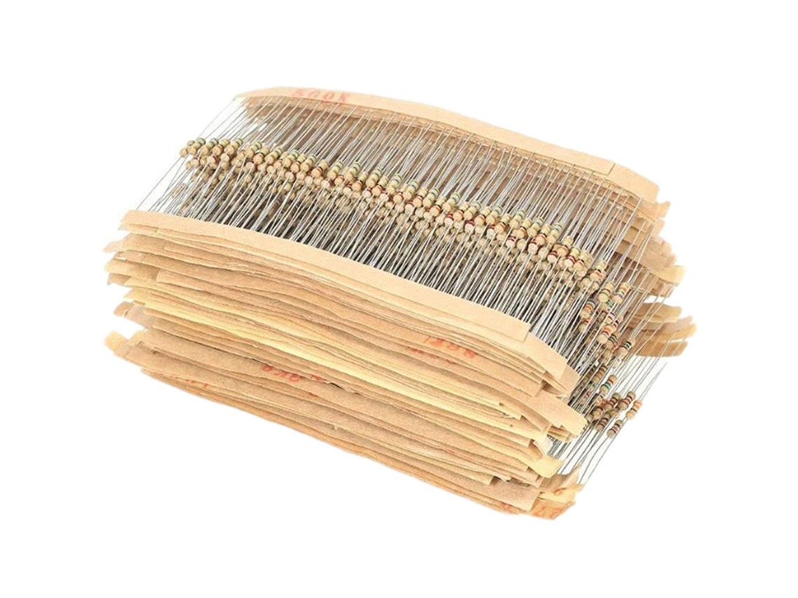 Hkj kit 1500pcs Resistências de Carbono 1/4w 5% 1r~10m Empalme Resistências de Filme de Carbono Sortidas