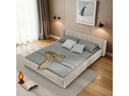 Cama Casal 160x200cm Chenil Bege Apoio Lombar Eucalipto Fácil Montar