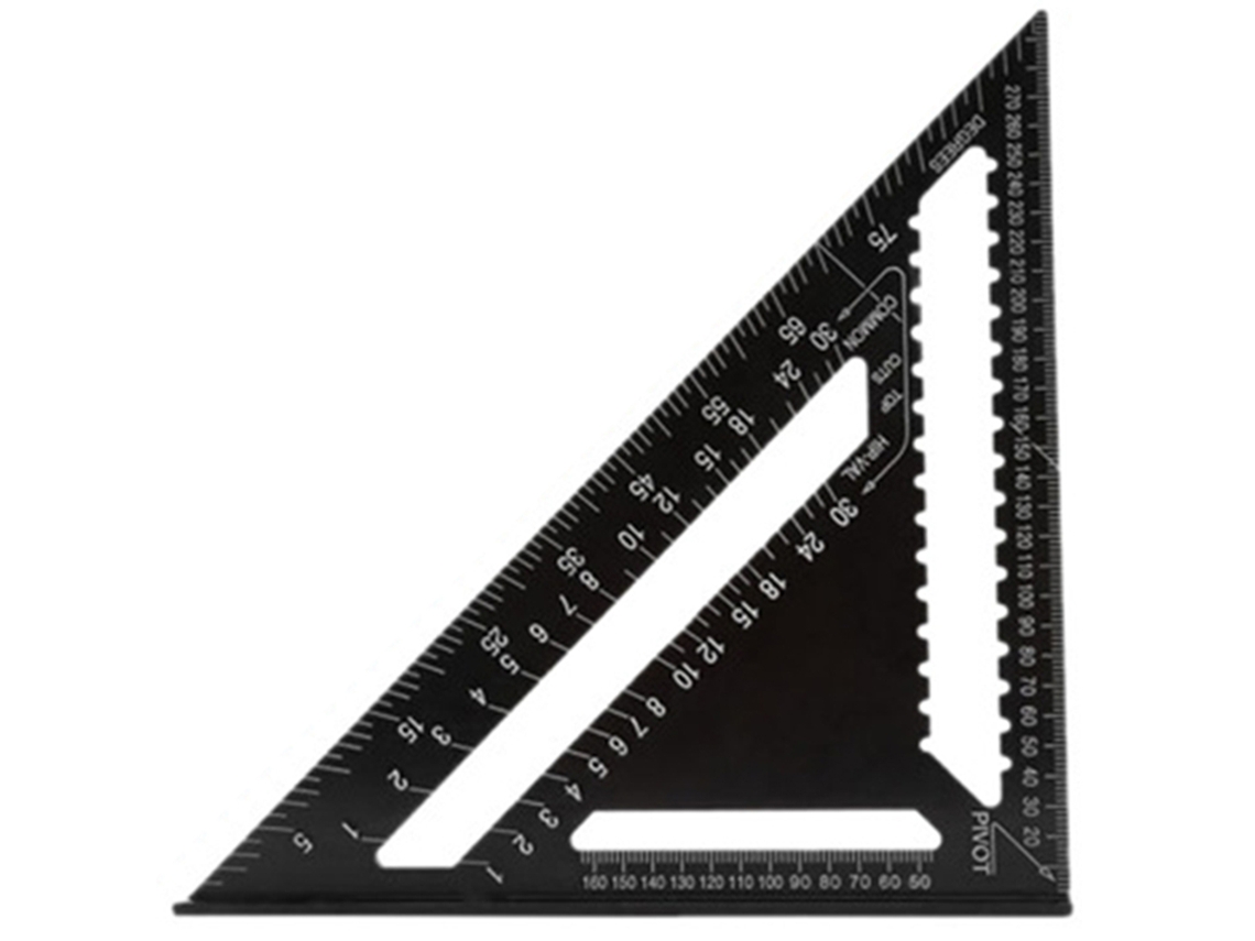 Régua Triangular: Carpintaria, Liga De Alumínio, Anti-óxido Preto