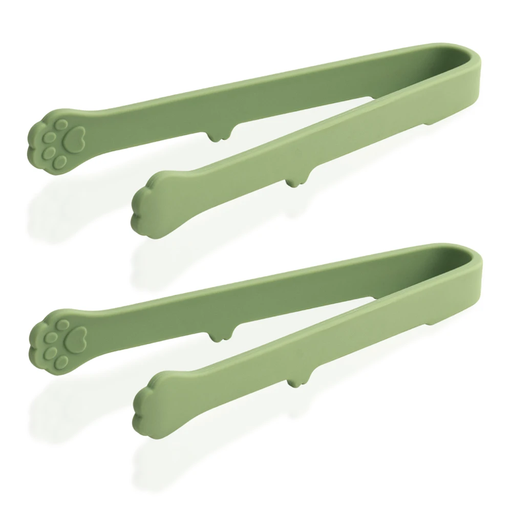 Mini Prendedores de Alimentos Antiaderentes, Feitos de Silicone Resistente Ao Calor, Compactos e Portáteis. MDUG (verde, 2 Unidades)