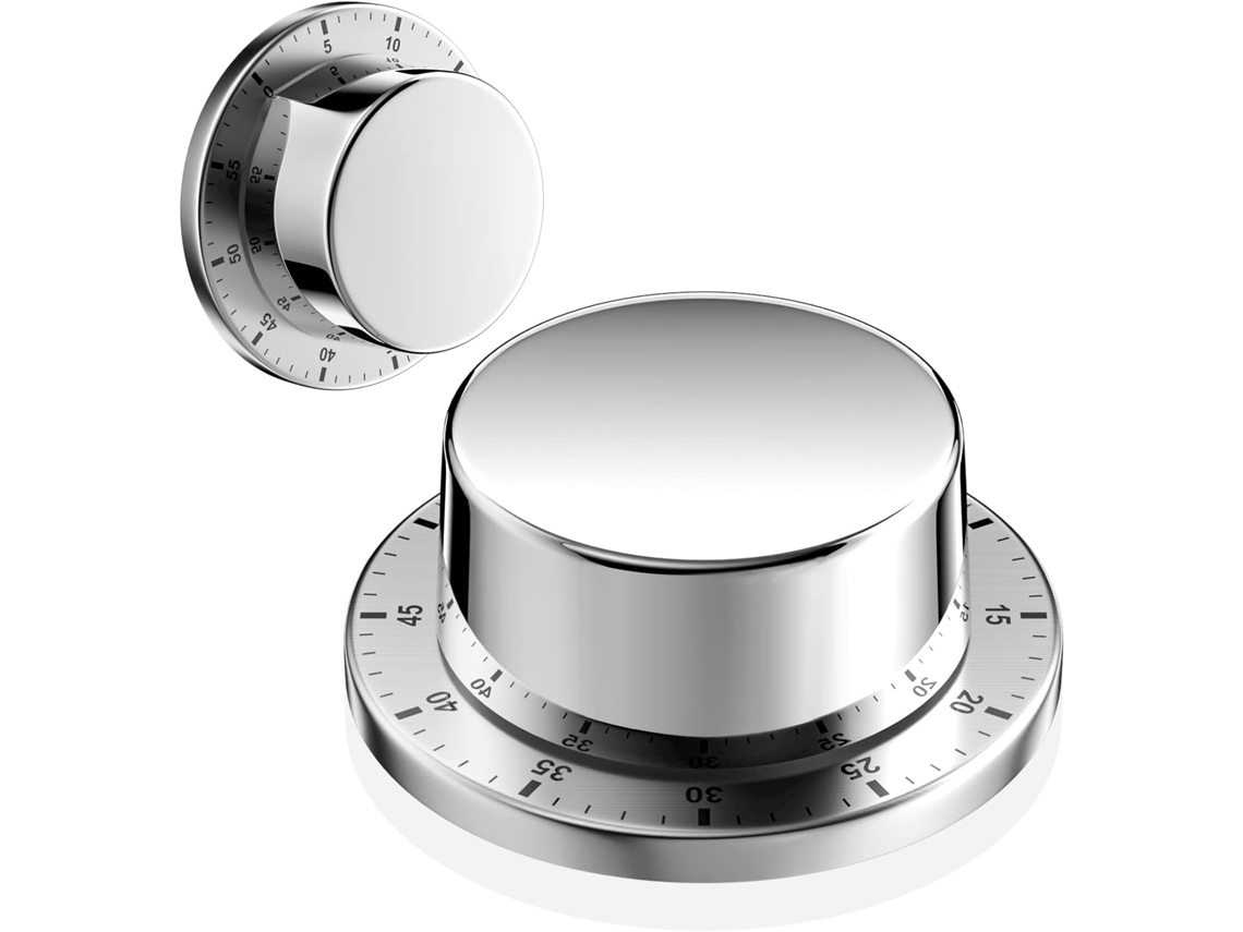 Temporizador De Cozinha Mecânico, Temporizador Magnético Adsorvente, Temporizador Reutilizável Em Aço Inoxidável À Prova D'água