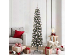 Vidaxl Árvore De Natal Artificial Verde 180 Cm Pvc, Plástico E Aço