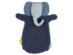 Fantoche De Mão Trixie, Sra. Elefante Elefante De Pelúcia Azul Macio