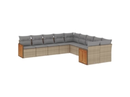 Garden Sofa Set, Garden Sofa Sets Vidaxl Bege Rattan / Vime (n/a)