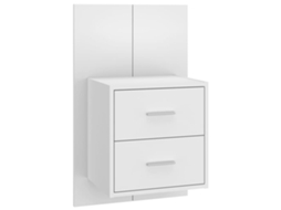 Wall-mounted Bedside Cabinet, Wall-mounted Bedside Cabinets Vidaxl Branco Madeira Processada (n/a)