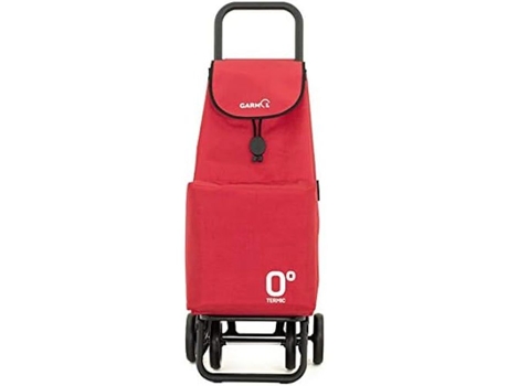 Carrinho De Compras Garmol Modelo 66l Vermelho Dobrável Bolso Térmico 4 Rodas