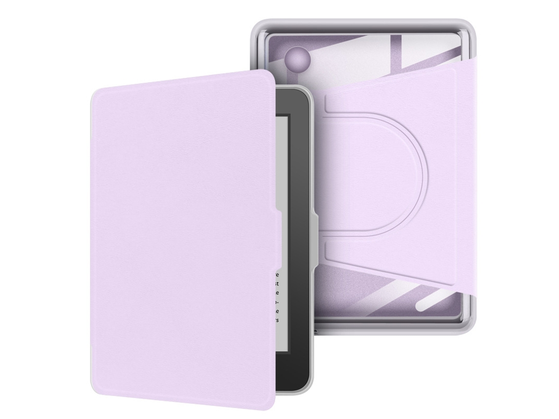 Capa para Kobo Clara Bw 6 Polegadas SIURN com suporte ajustável em 360 graus roxa (n365)