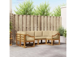 Vidaxl Conjunto De Sofás Para Exterior 6 Unid. Natural E Bege