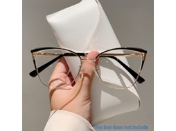 um Novo Par de Óculos Estilo Olho Gato para Mulheres, com Armação e Lentes Metal Premium . Resistente À Água STELASPLEN (estojo Não Incluído)