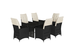 Garden Dining Set, Garden Dining Sets Vidaxl Preto Rattan / Vime (n/a)