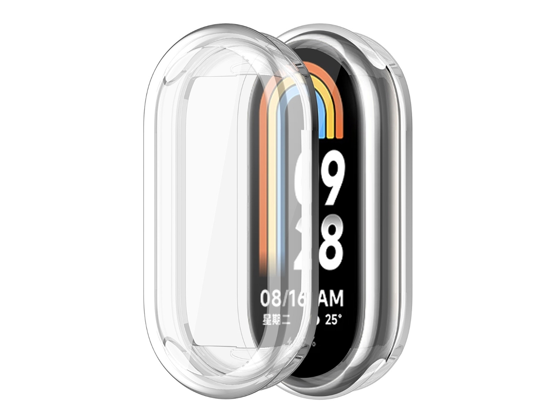 Xiaomi Mi Band 8 ENKAY Hat-Prince Cobertura completa Transparente Soft TPU Watch Case com proteção de tela