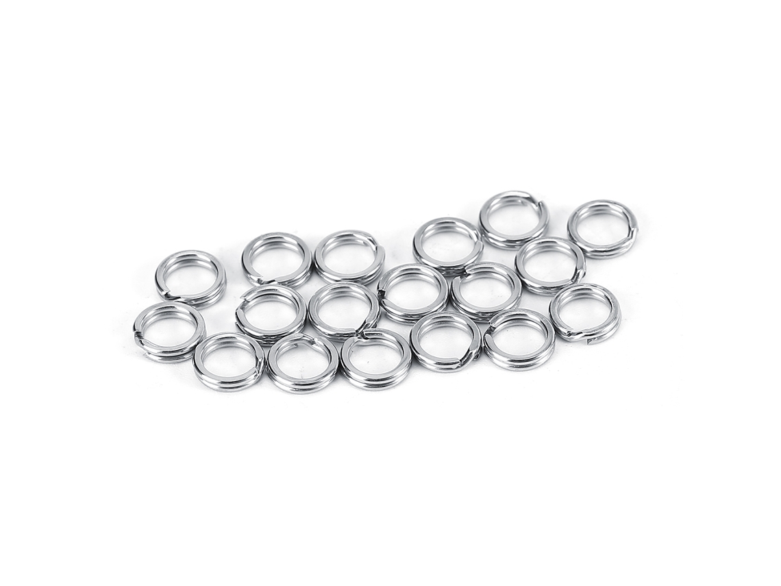 Anel Separador Snap de Aço Inoxidável Conector de Anzuelo 50 Peças S/MARCA