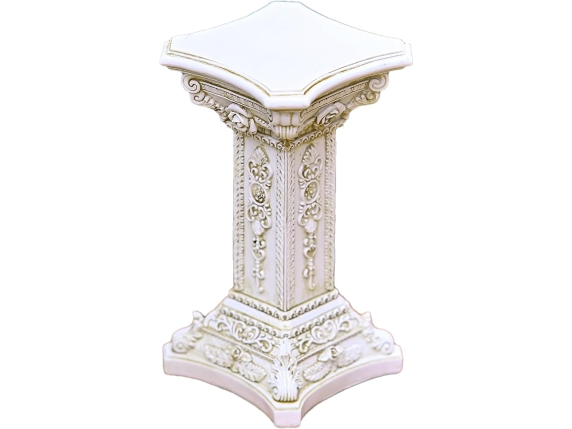 Base de Coluna Romana Est Tua Pedestal Grega Escultura Floral Ornamental Vintage para Jardim Cozinha Sala Jantar VAYOTOY