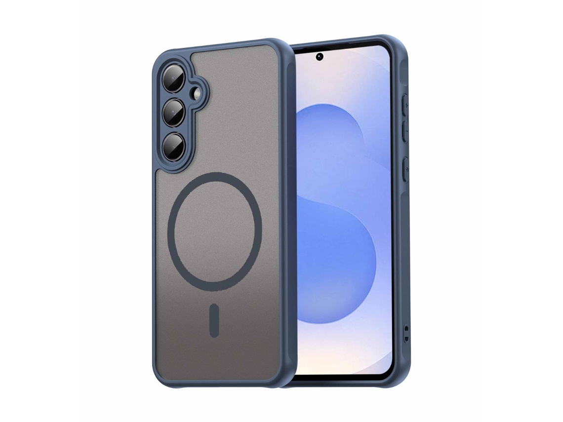 Capa Tumundosmartphone Magnética Para Samsung Galaxy S24 Plus 5g Com Borda Azul E Proteção Para A Câmera