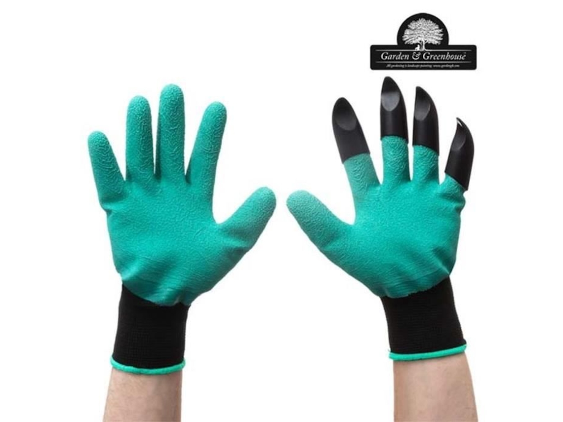 Um Par De Luvas De Jardinagem Com 4 Garras