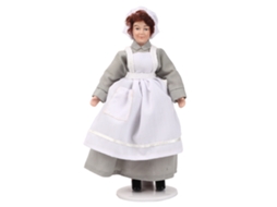 Ats muñeco de Porcelana Miniatsura Chef Sirviente Acessório para Casa de Boneca Miniatsura