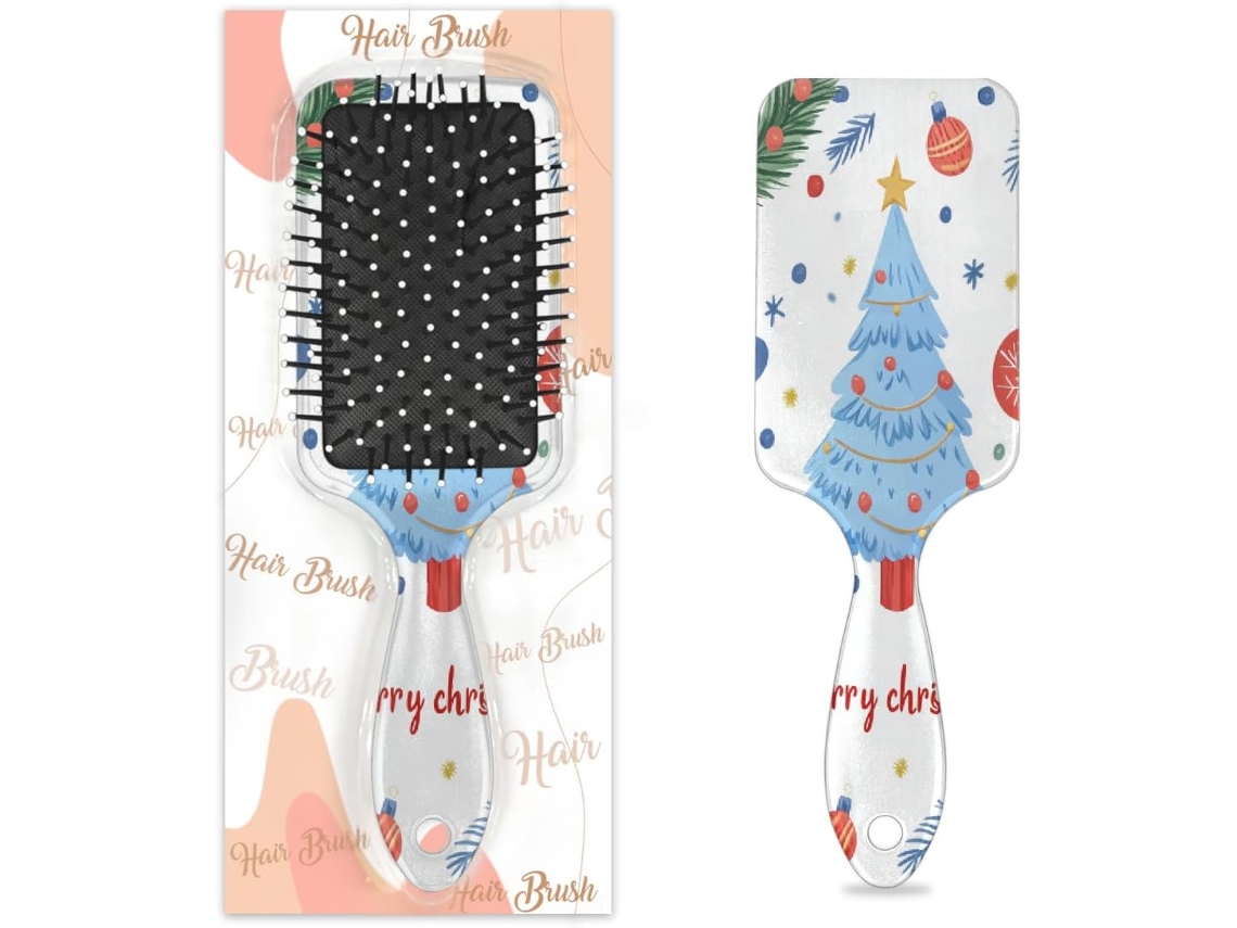 Escovas De Cabelo Com Almofada Ar Para Mulheres E Meninas, Meias De Natal, Escova Desembaraçadora Para Cabelos Molhados