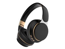 Fones De Ouvido Bluetooth Pretos, Dobráveis, Com Microfone E Isolamento Acústico. Brilvibera