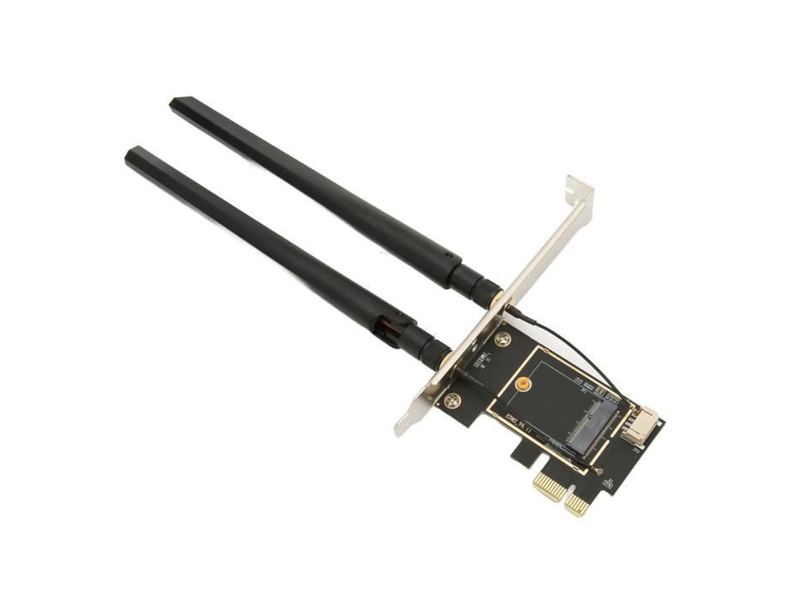 Adaptador HURRISE Ngff M.2 para Pcie Placa de Rede com Fio Ngff para Pcie com Antena