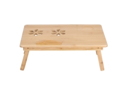 Mesa de Laptop Bambu Dobrável Ajustável para Casa