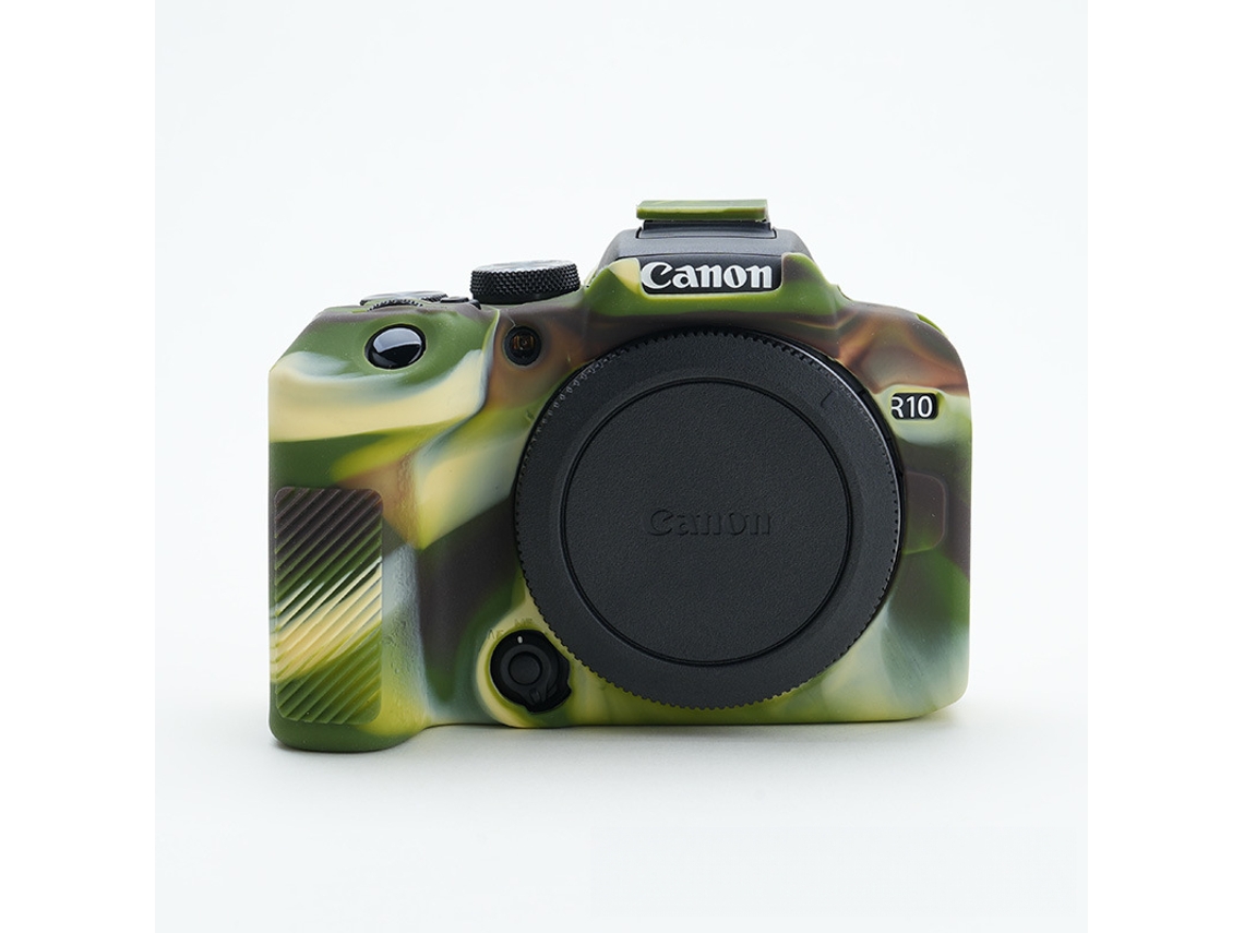 Capa para Canon Eos R10 Capa Protetora Macia de Silicone para Câmera CUICH (camuflada)