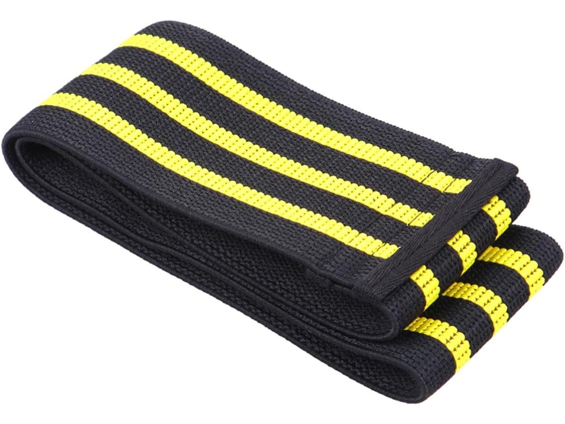 Faixa Elástica De Resistência Para Quadril, Algodão, Tamanho Médio, Amarela, Ideal Exercícios Glúteos E Yoga