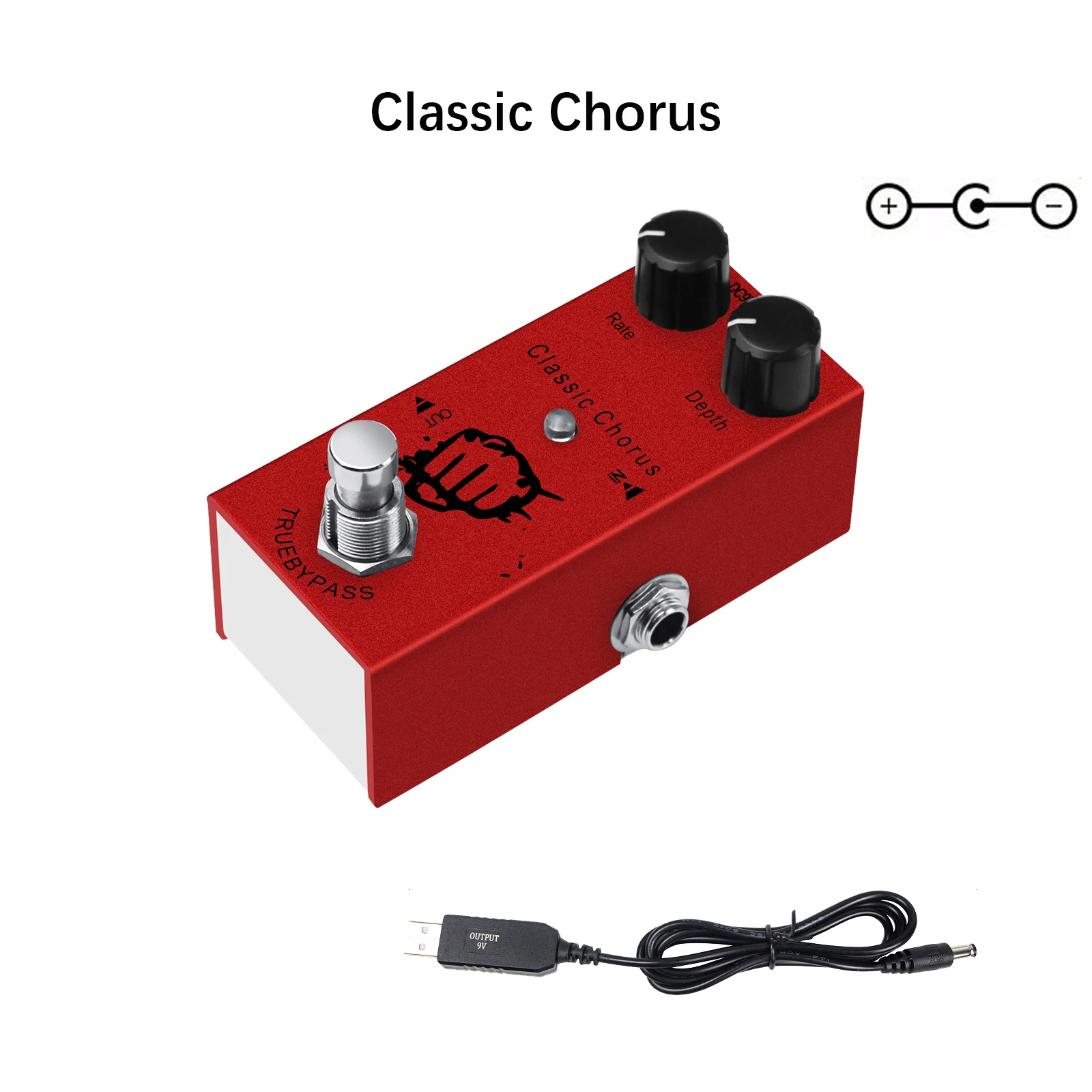 Pedal de Efeito Guitarra Mini Dc 9v True Bypass com Chorus Clássico e Som Limpo VIEWLEAF