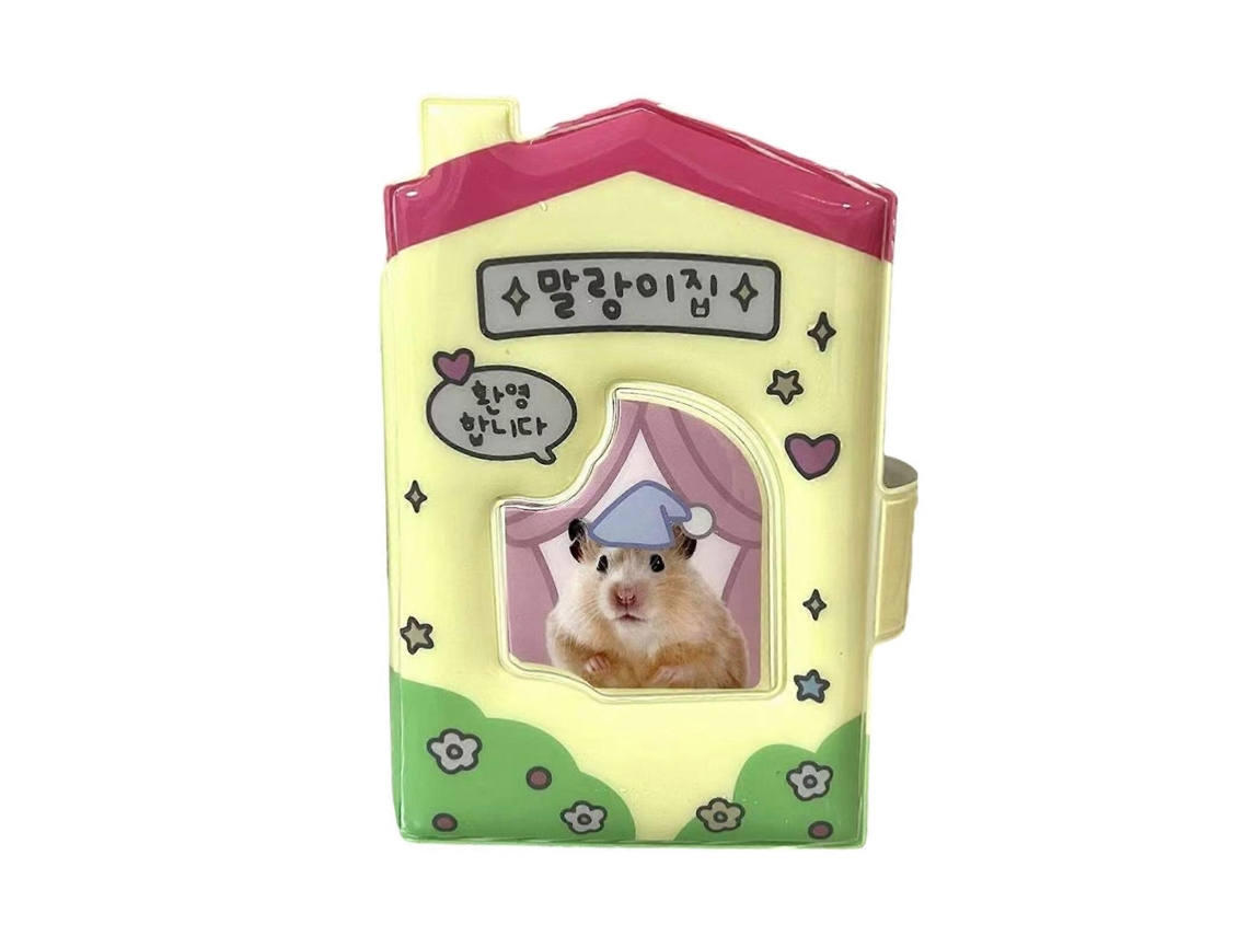 Álbum de Fotos Kpop Portátil com Porta, Cartões de 7,6 Cm , Organizador de Fotos Amarelo BRILVIBERA (3 Polegadas)