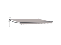 Vidaxl Toldo Retrátil Elétrico Cinzento-claro 4 × 3 M