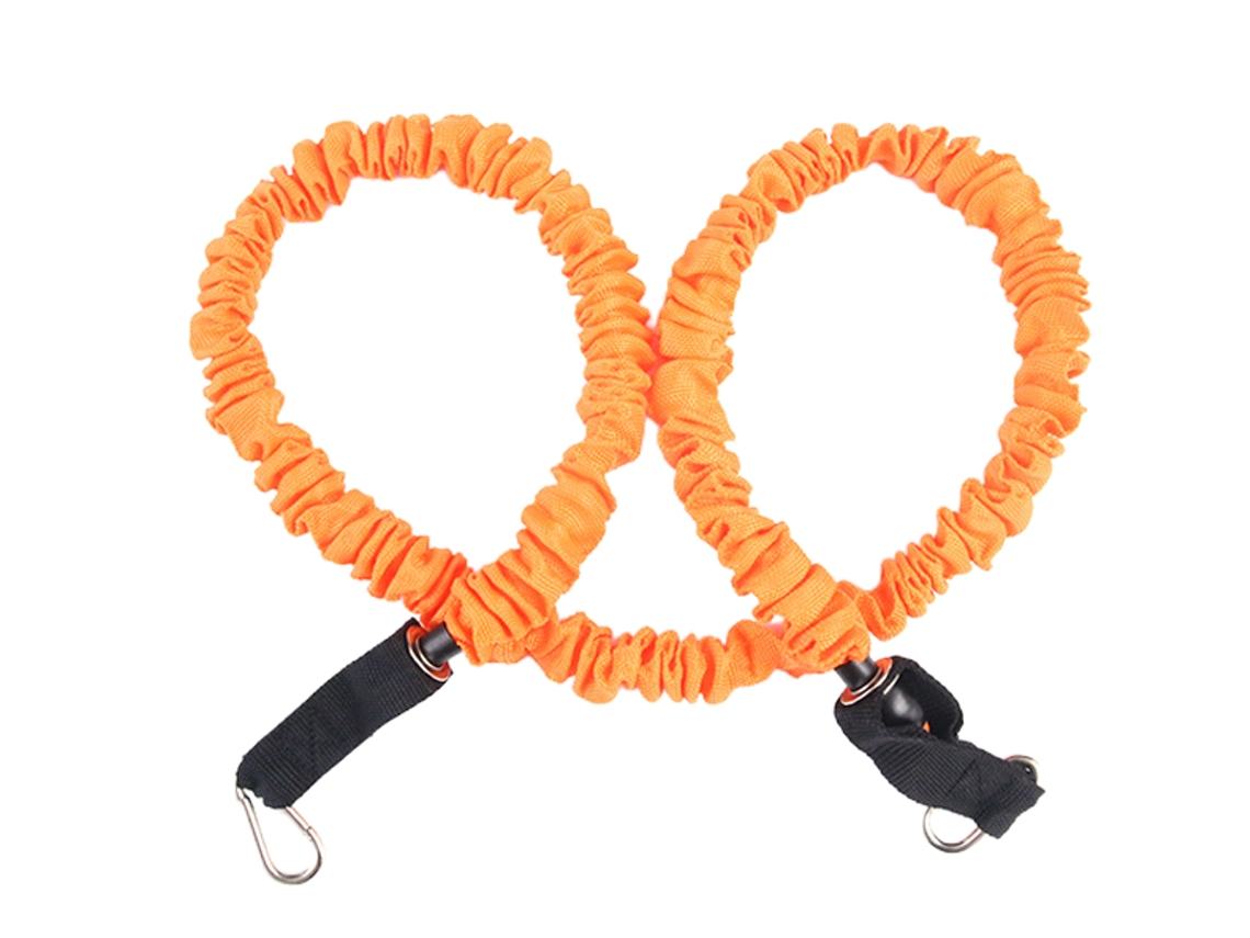 Corda Elástica de Resistência 5 Kg para Pernas e Glúteos Amarela AQUAFORGE