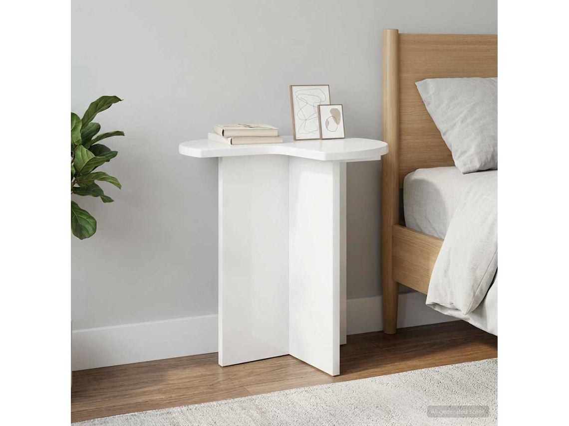 Vidaxl Mesa Lateral 2 Unid. Branco Brilhante Ø 39 X 38 Cm