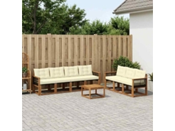 Vidaxl Conjunto De Sofás Para Exterior 8 Unid. Natural E Creme