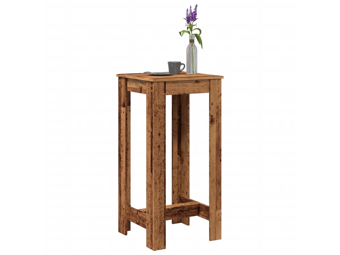Vidaxl Mesa De Bar 51x50x103,5 Cm Derivados De Madeira Madeira Velha