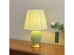 Abajur De Mesa Mengjay Com Design Contemporâneo, Cúpula De Tecido, Luminária De Mesa Cerâmica, Decoração Para Quarto