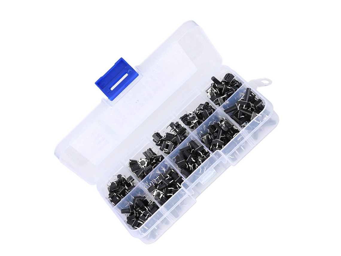 Kit De 200 Interruptores Táctiles Micro Push Button Accesorios Industriales Hardware Piezas