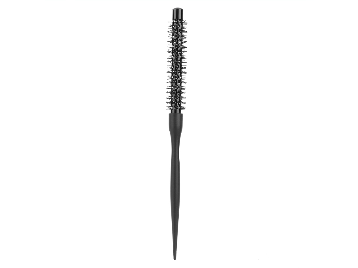 Pente De Aluminio Preto Com Tubo Rolante Para Modelagem Capilar Profissional E Uso Em Casa 01
